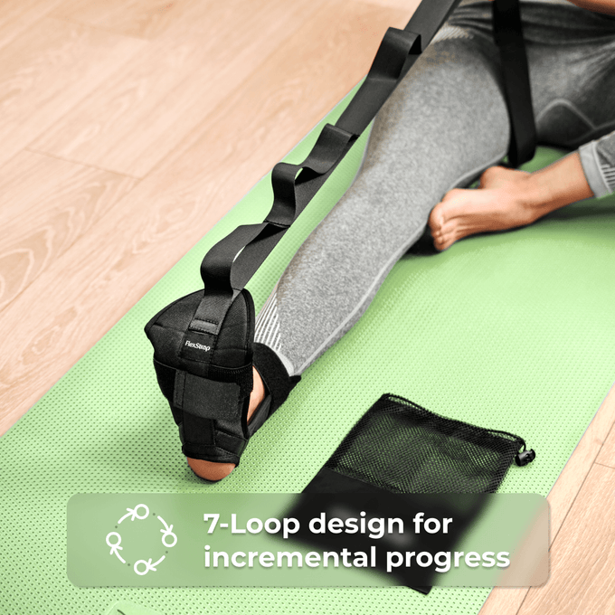 Yoga Stretching Strap,Peaken Flexstrap ​Leg Stretcher Strap with 7  Adjustable loops,Fascia Stretcher for Physical Therapy,Plantar Fasciitis